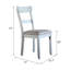 Finition gris perle de 2 chaises - Revêtement chic avec revêtement en tissu