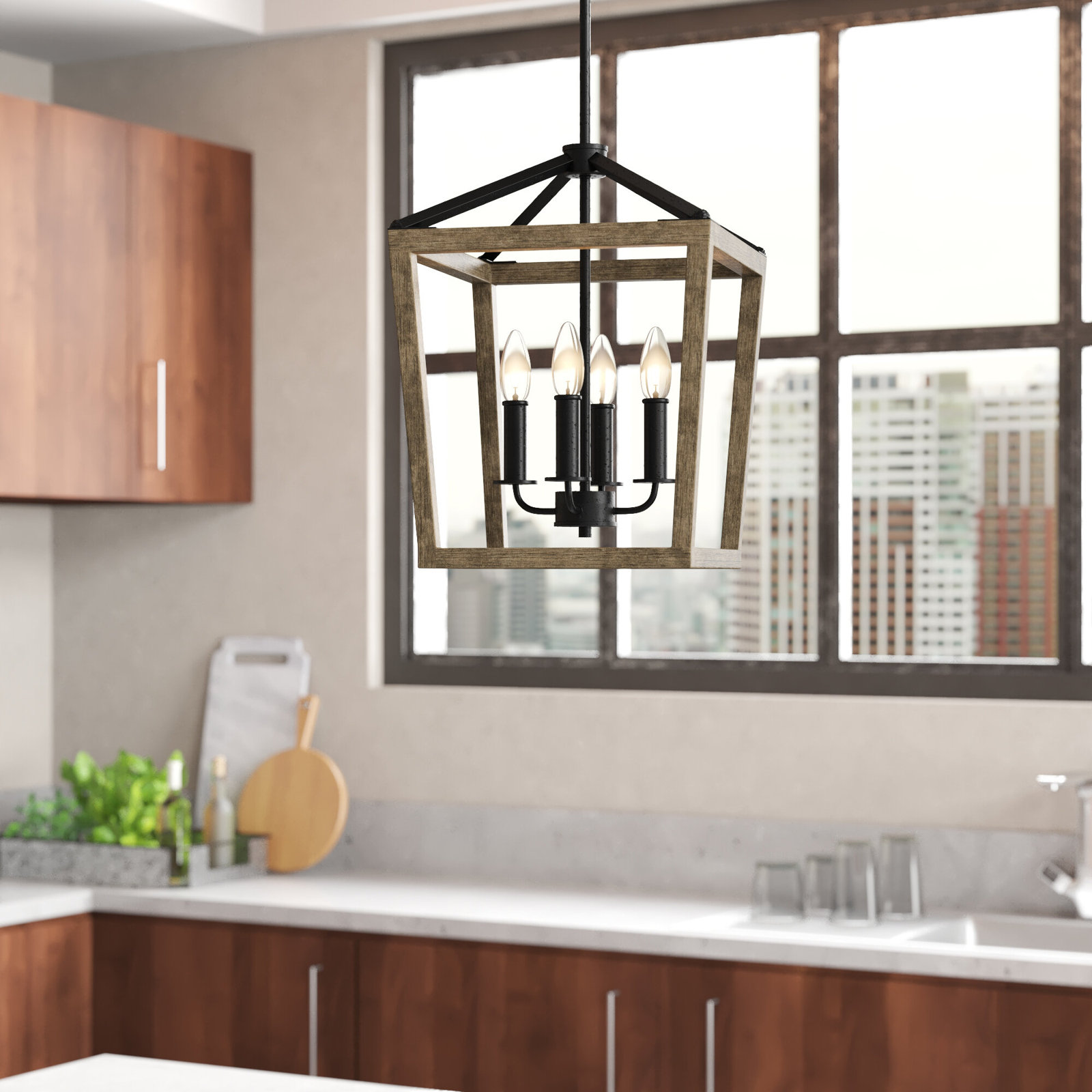 Icarus 4-Light Chandelier, 84.25" H x 18" W x 18" D