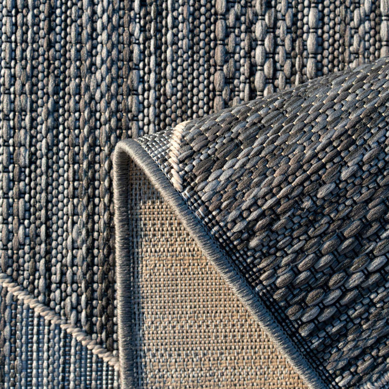 Alleta Power Loom Charcoal Grey Indoor/Outdoor Rug, Rectangle 120 x 170cm