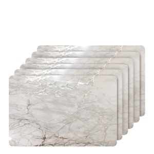 Placemats Dining Table Mat Table Decor Washable Non Slip Marble 12 X 18