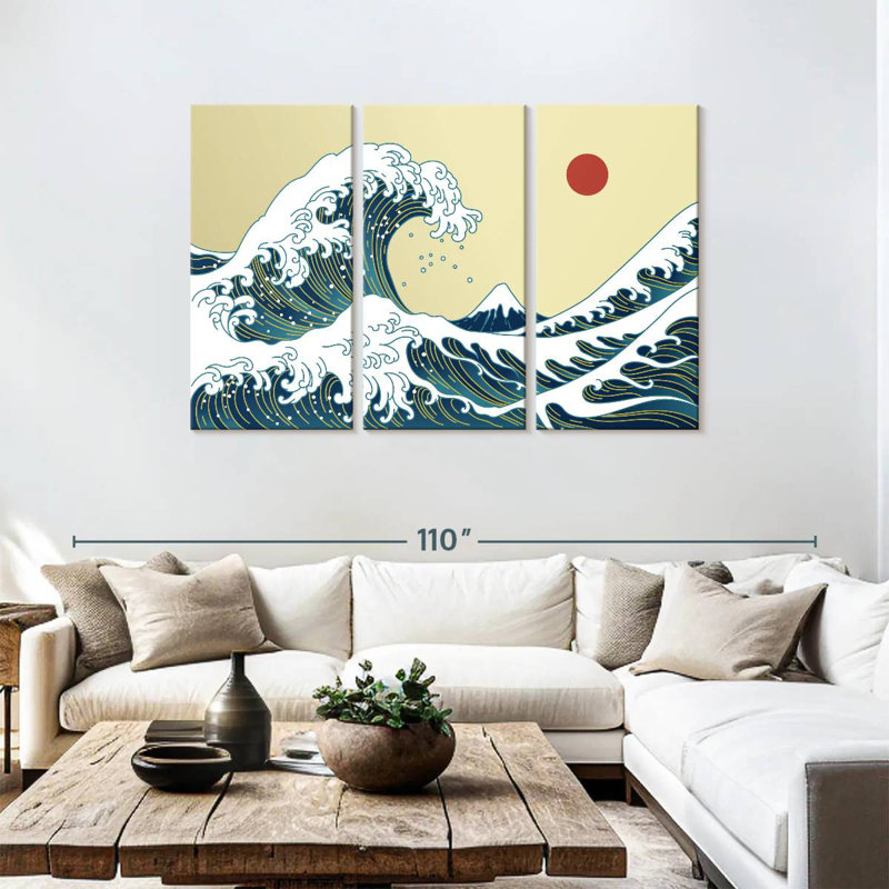 Gillard Great Wave Off Kanagawa, 48" H x 74" W