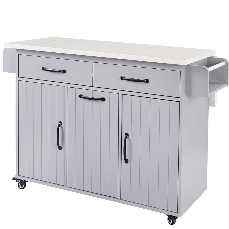 51.11 " W Kitchen Island, Gray