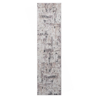 Tapis de salle à manger de salle à manger à la maison LOO & LUXE 2X8 crème / brun / abstrait