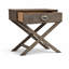 Grey 1-Drawer Nightstand - Semi-RTA Design, Dovetail Drawer, Emossed Textured Drawer Front, Nickel Hardware, Wood Veneer Frame