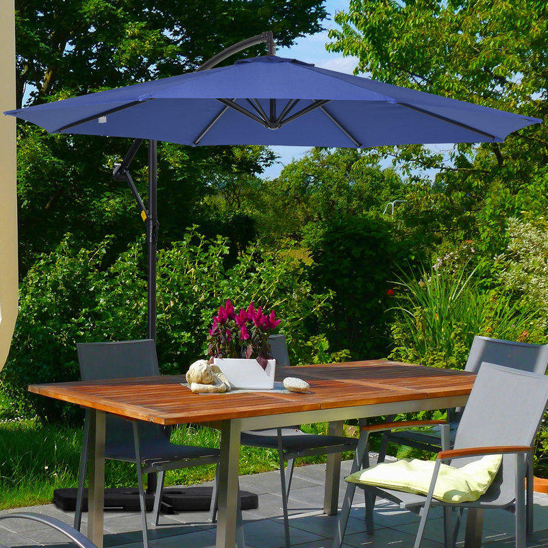 Parasol en porte-à-faux 117,6 po Dowd, Bleu