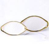 Stone Lain Florian 2-Piece Serving Oval Tray Plate Set Porcelain