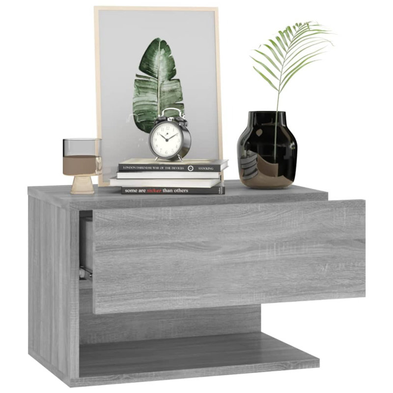 Mackinsey 46 cm W Bedside Table, Grey