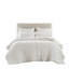 Ensemble de literie en coton blanc de qualité supérieure avec motif brodé