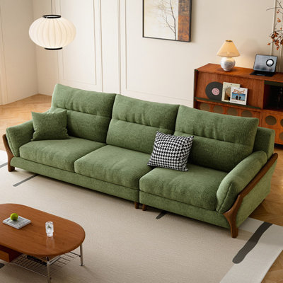 Coussin en chenille vert