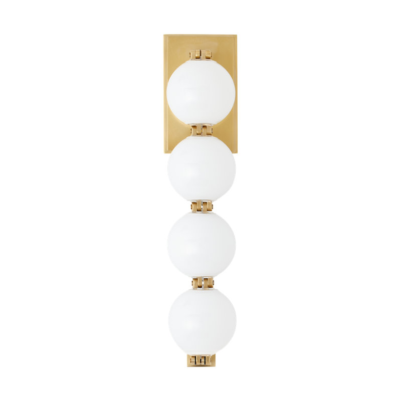 Perle 15 Sconce, Hand Rubbed Antique Brass