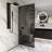 Zenith 34" W x 74" H Fixed Frameless Shower Screen with 3/8" Glass-99929943