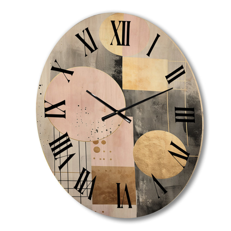 Horloge murale en bois massif Stonecrest, Grand