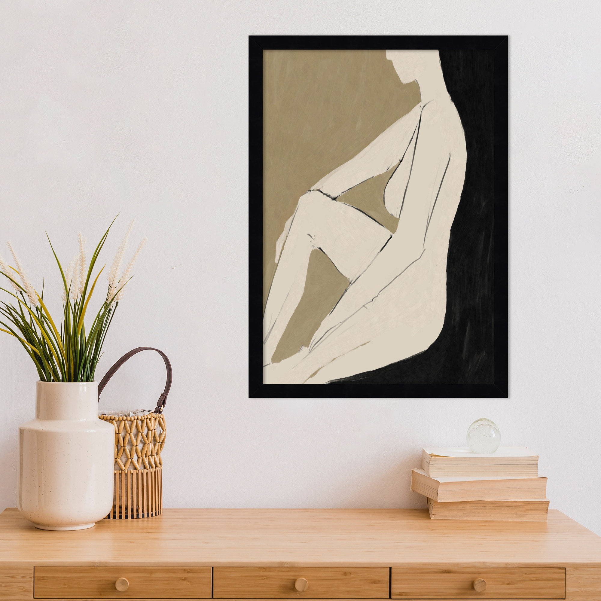 Chamois Chill by Dan Hobday - Single Picture Frame Print, Black Framed, 21" H x 15" W