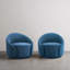 Fauteuil demi-tonneau pivotant rembourré Aunna-1337935451