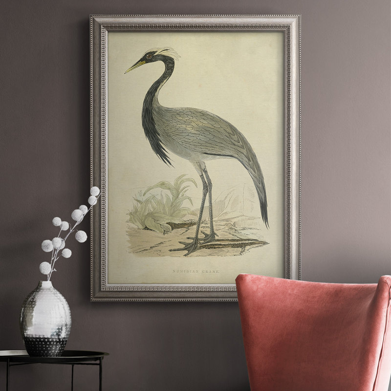 Morris Crane II - peinture sur toile encadrée, L 24 po x H 36 po