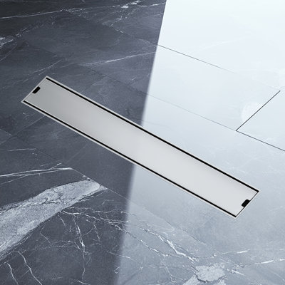 24 Inch Linear Shower Drain With Tile-In Pattern Grate