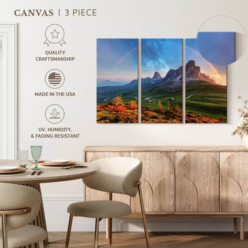 Rainbow Over The Alps, 20" H x 33" W