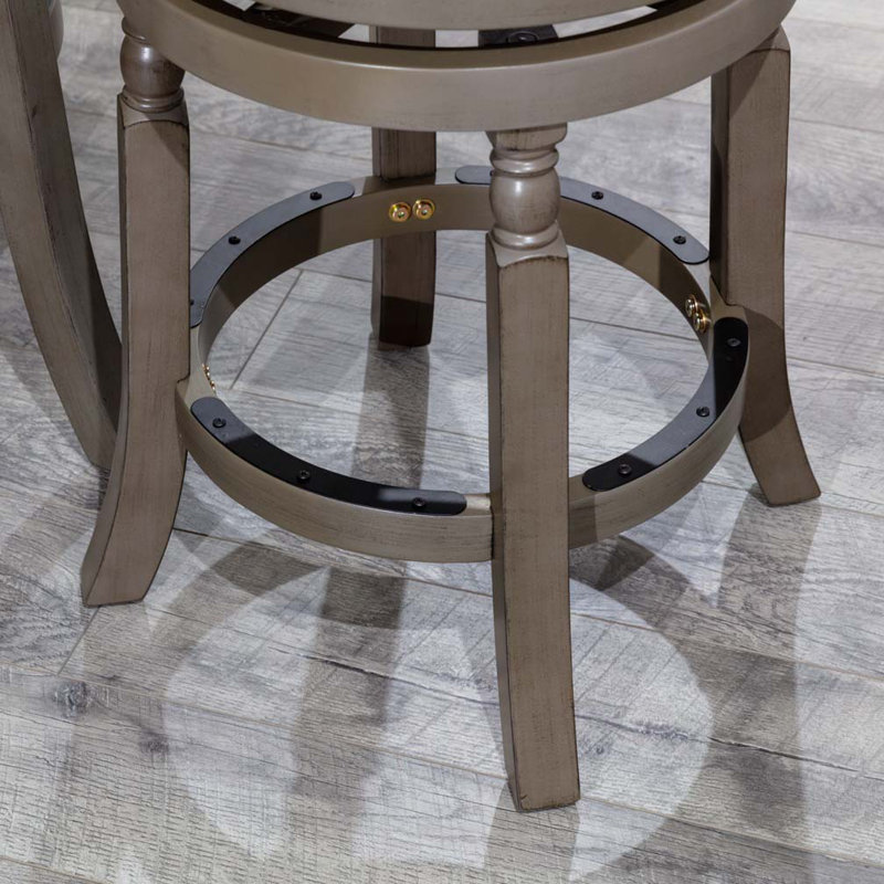 Tabourets de bar pivotants rembourrés en tissu sans dossier