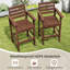 Ensemble de 4 tabourets de bar pour patio avec accoudoirs et repose-pieds-742591085