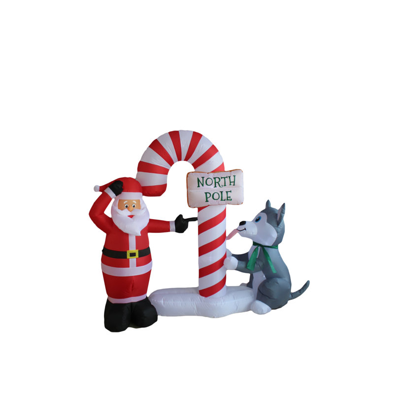 Père Noël gonflable Santa's Doggy Dare