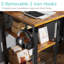 Rectangular Desk with Drawers & Storage Shelves-388917965-387207041