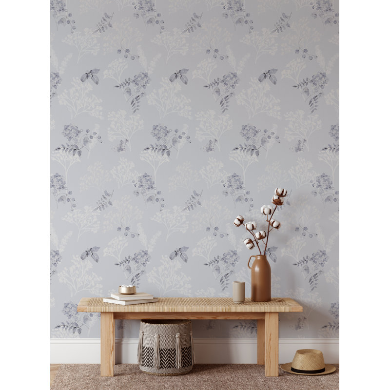Papier peint adhésif Breezy Blooms, Lavande