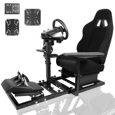 Anman Flight Simulator Bracket Racing Simulator Stand NO Steering Wheel Pedal Flight by Anman