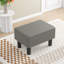 Leather Ottoman Small Footstool Rectangle Stool With Padded Seat-531713495