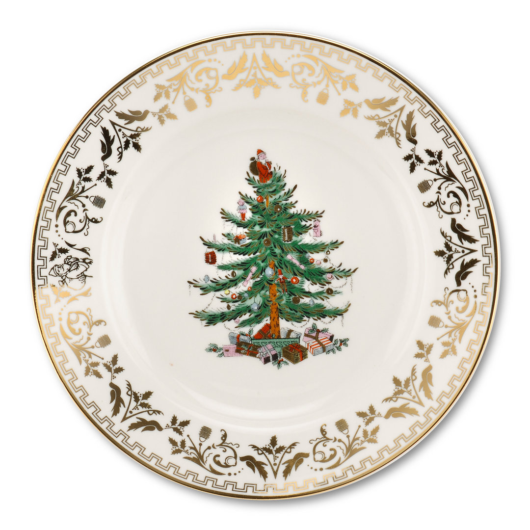 Spode Christmas Tree Gold Salad Plate 8" (Set of 4) Spode