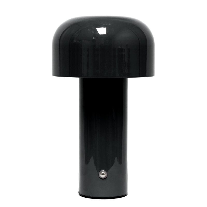 Simple Designs 8.26" Navjeevan Mini Dome Dimming LED Touch Lamp, Portable And Rechargeable,, Black