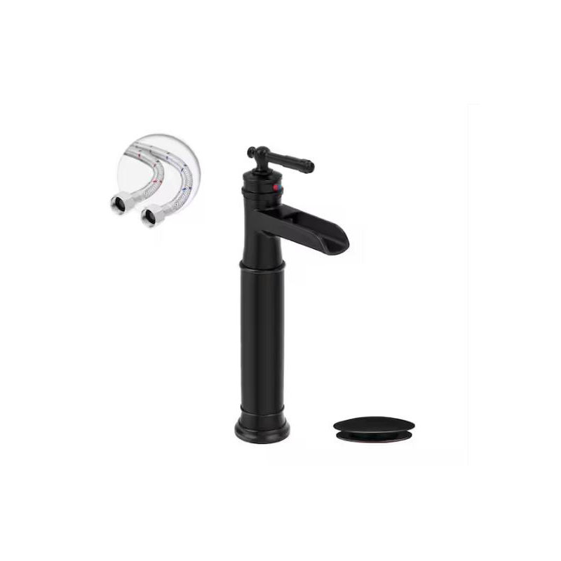 Apex Vessel Single Hole,Single Handle Bathroom Sink Faucet with Drain Assembly, Oil Rubbed Bronze