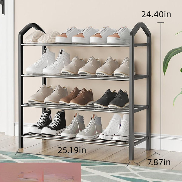 Shoe-In™ Large Space-saving Ecru Shoe Rack