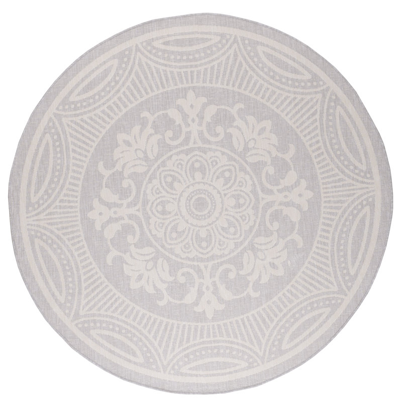 Waikiki Geometric Indoor / Outdoor Rug, Round 6'7"