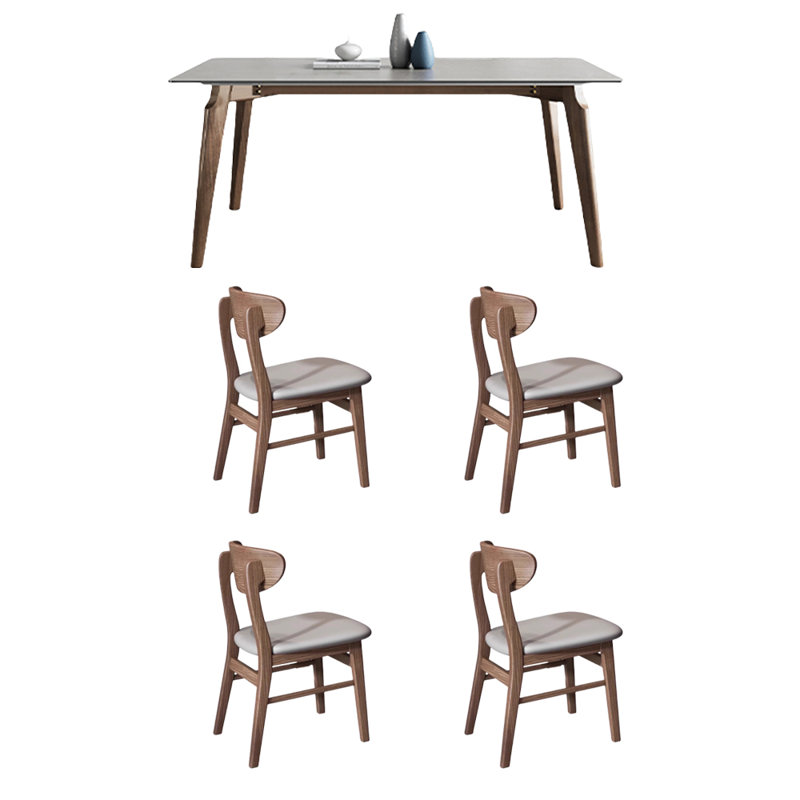 Ensemble de table et chaises gris, H 29,52 po x L 78,74 po x l 35,43 po