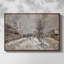 «The Boulevard de Pontoise at Argenteuil, Snow Effect», 1875 - Claude Monet, toile tendue avec châssis-132875017-132875019