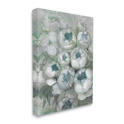 " Modern White Spring Peony Buds " by Blursbyai