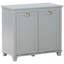Armoire de trieur de linge inclinable, organisateur de rangement de salle de bain avec panier inclinable à deux compartiments, gris