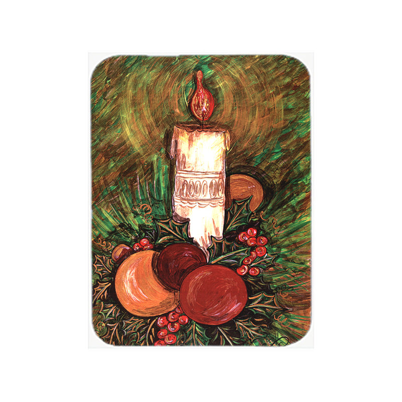 Par une planche à découper en verre à la chandelle Christmas