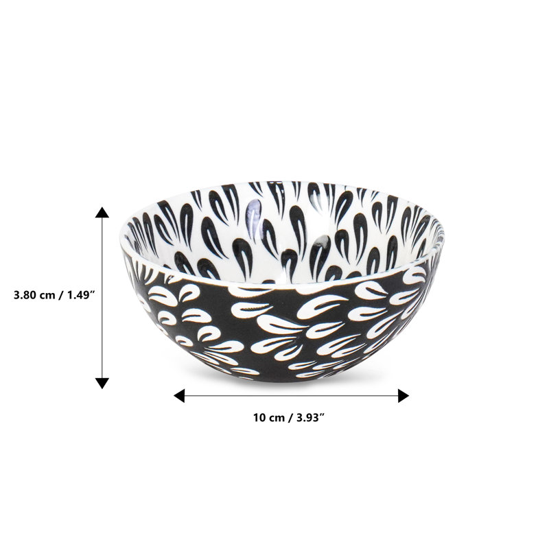 Bol en porcelaine 4 po Jardin, Black