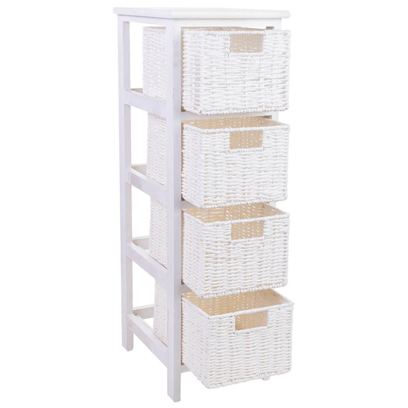 Joana 26 cm W Chest of 4 Drawers, White