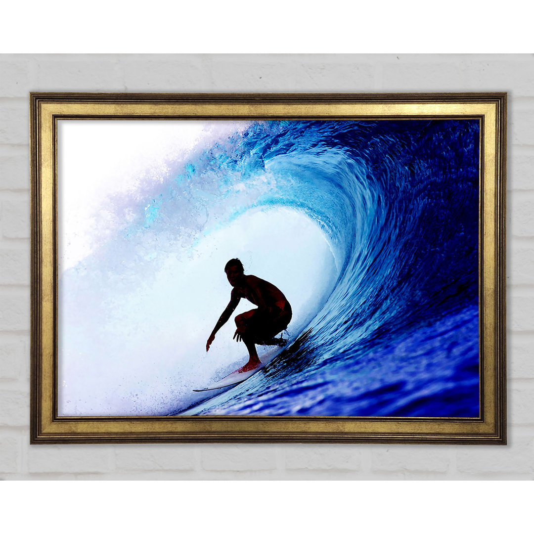 Wave Tunnel Surfer Gerahmter Druck