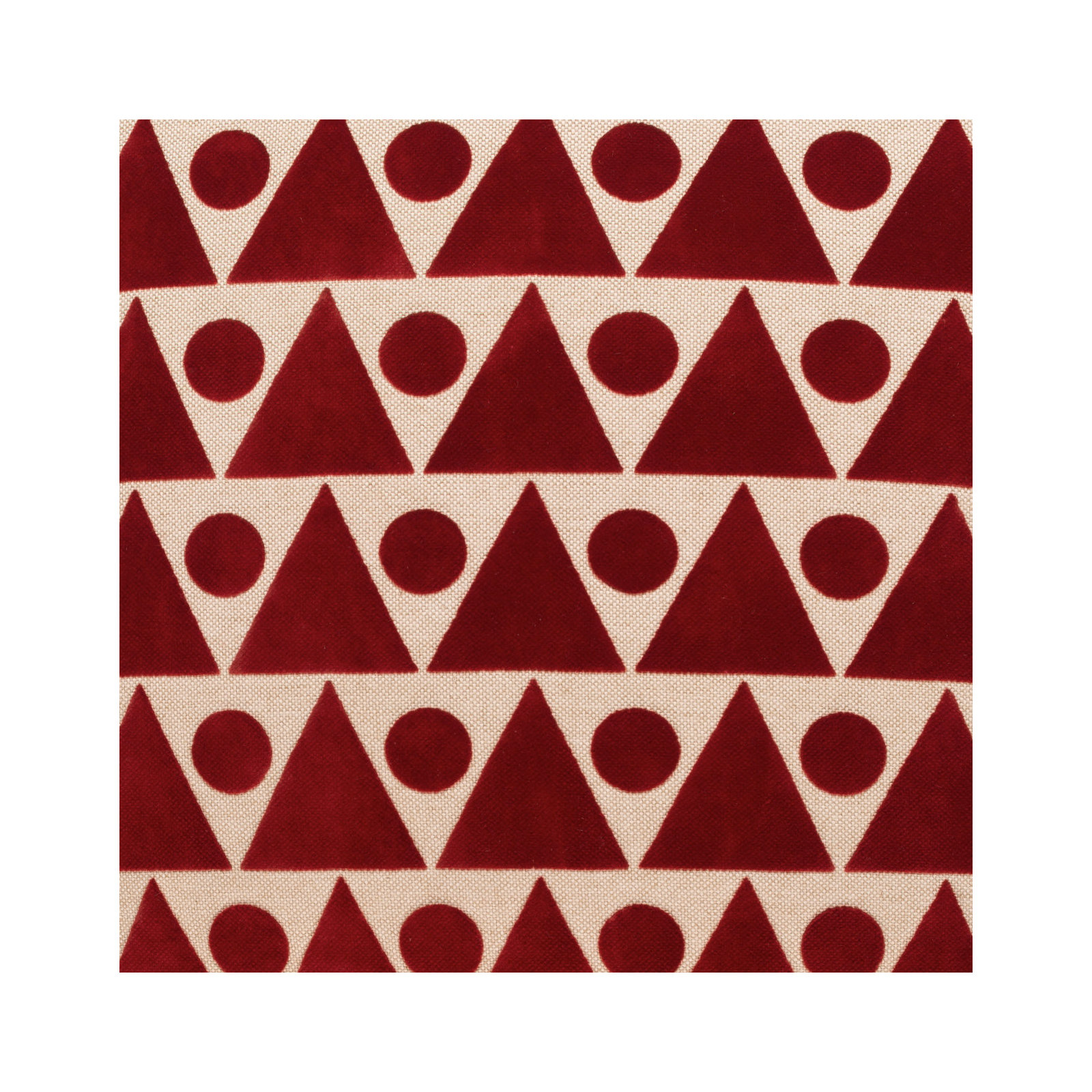 Kilo Geometric Throw Pillow, Red, Square 22"