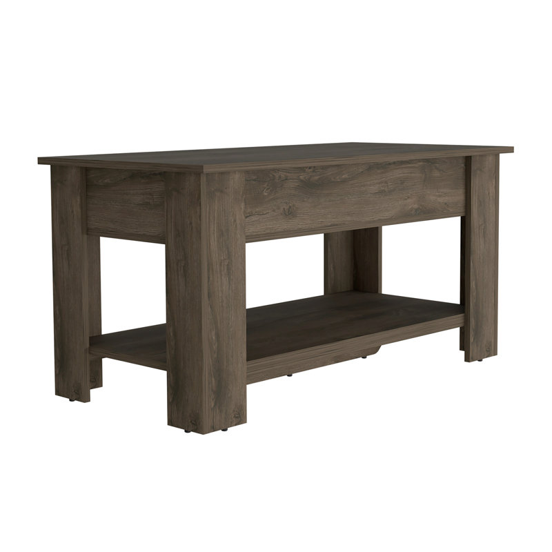Daffodil Bench, Liftable Top And Lower Panel, Brown
