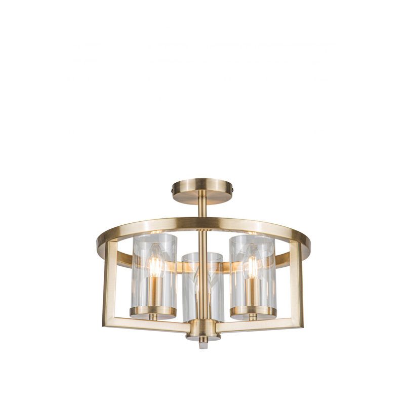 Caidenn 3 - Light Chandelier Pendant, Antique Brass