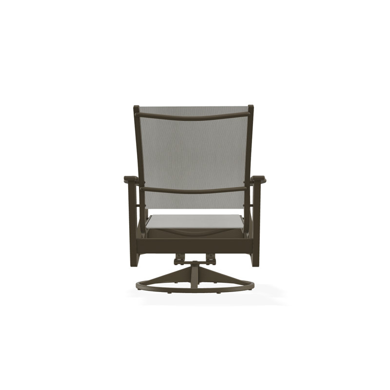 Wexler Outdoor Swivel Lounge Chair, Augustine Oyster, Beachwood
