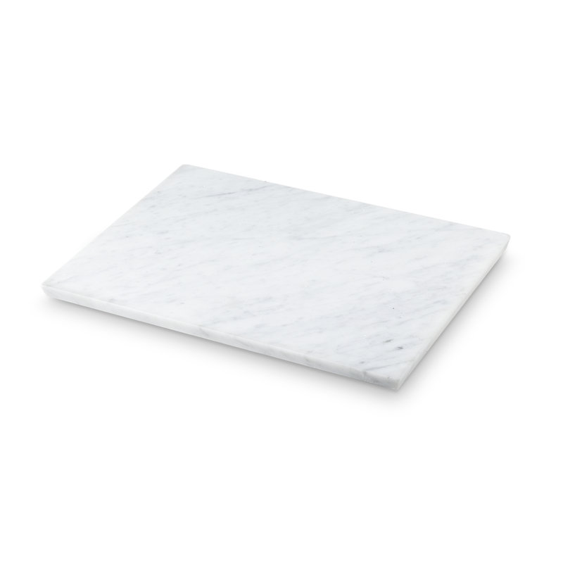 Grande planche à découper en marbre Koville, 16 x 12 po, Carrare Bianco