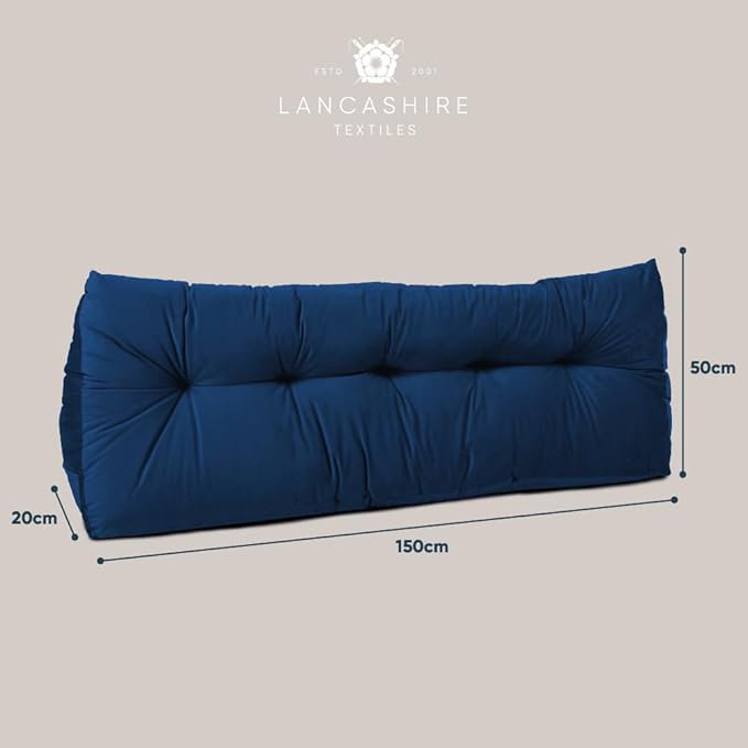 Beckener Bolster Cushion, 50cm H x 150cm W, Dark Blue