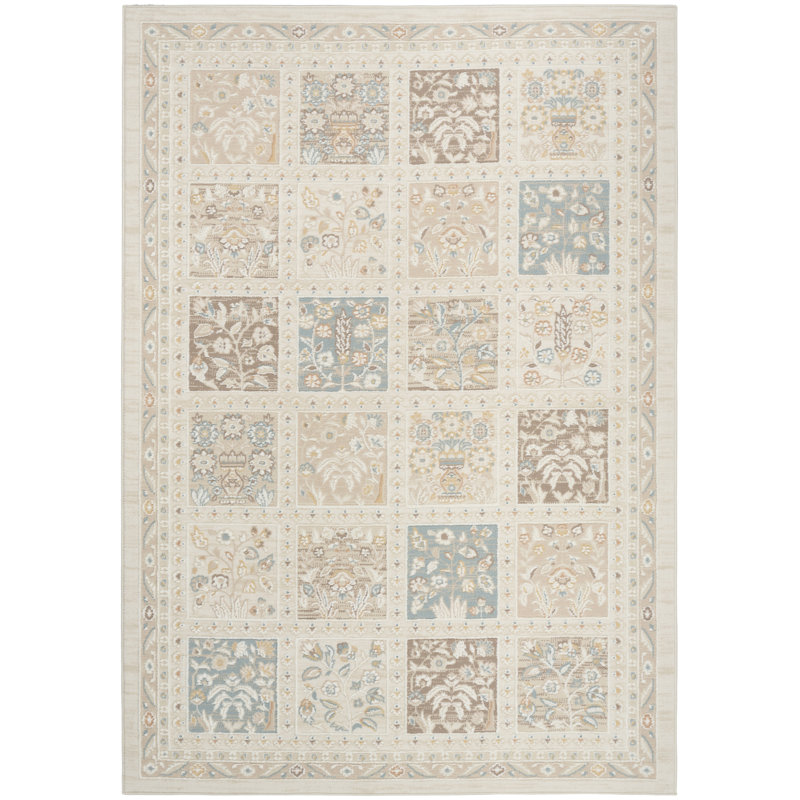 Tapis d'intérieur multicolore 5 pi 3 po x 7 pi Nourison Isla, Rectangle 5 pi 3 po x 7 pi