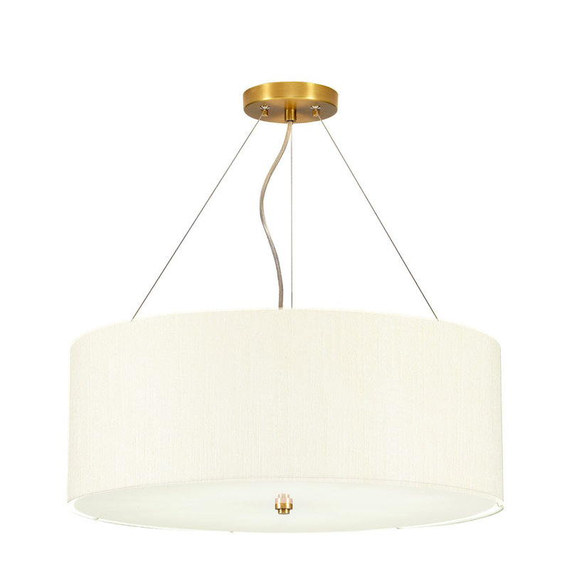 Ausilia 1 - Light Drum Pendant, 60cm H x 49cm W x 49cm D, Aged Brass