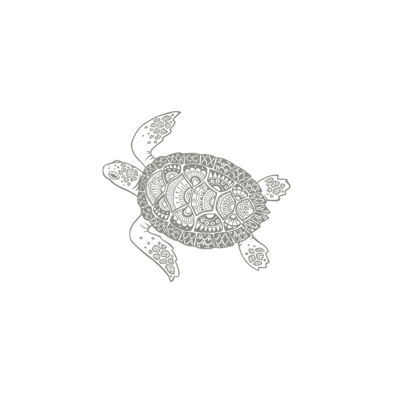 Décalcomanie murale autocollant en écaille tortue, Gris argenté